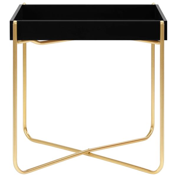 vidaXL Τραπέζι Βοηθητικό Μαύρο / Χρυσό 38 x 38 x 38,5 εκ. από MDF