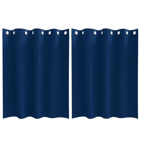 vidaXL Κουρτίνες 2 pcs Σκούρο Μπλε 140 x 140 cm Πολυεστέρας
