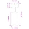 vidaXL Σποτ οροφής Βουρτσισμένο Νίκελ 6 x 6 x 16.5 εκ Ατσάλι