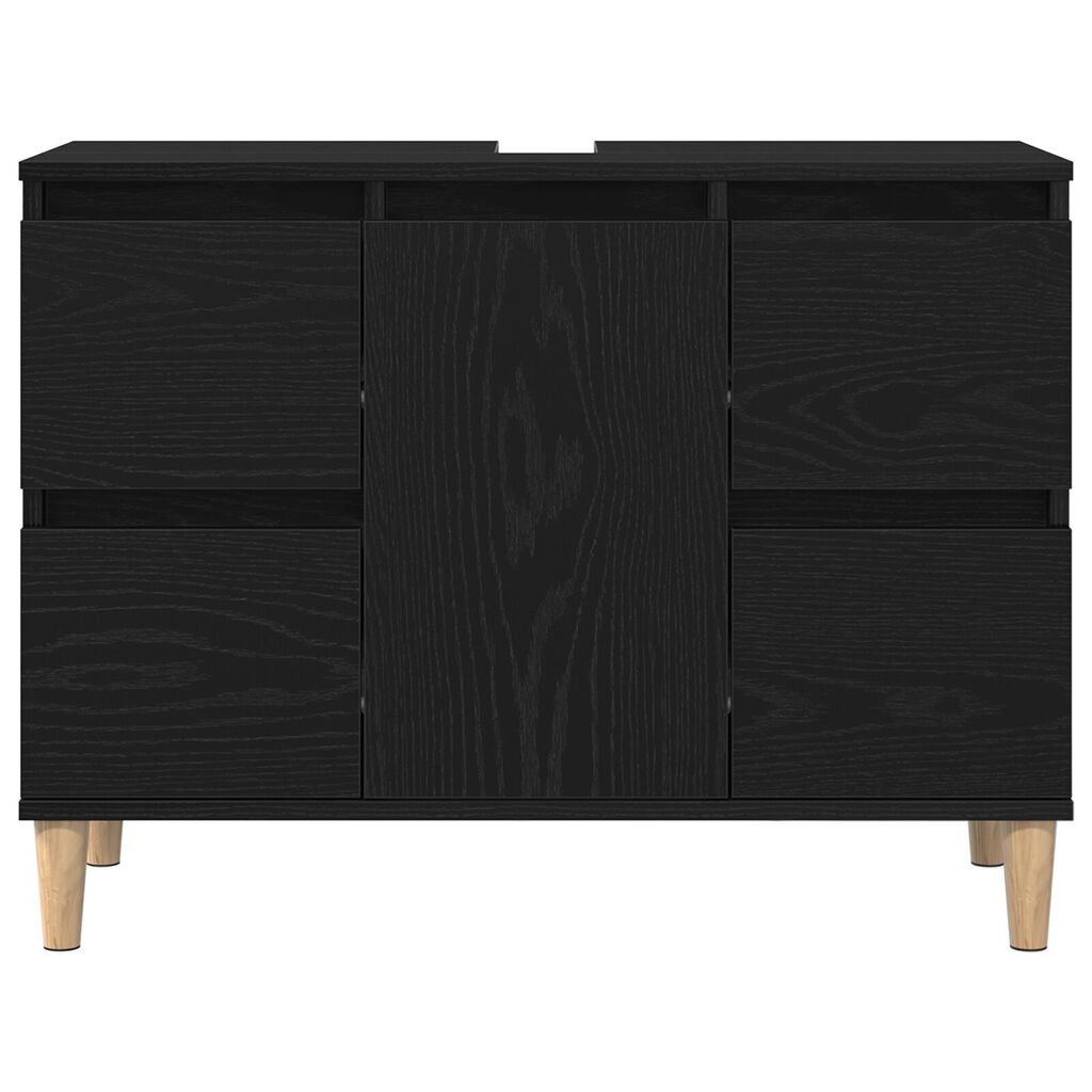 vidaXL Ντουλάπι μπαταρίας Μαύρη Δρυς 80x33x60 εκ Επεξεργασμένο Ξύλο