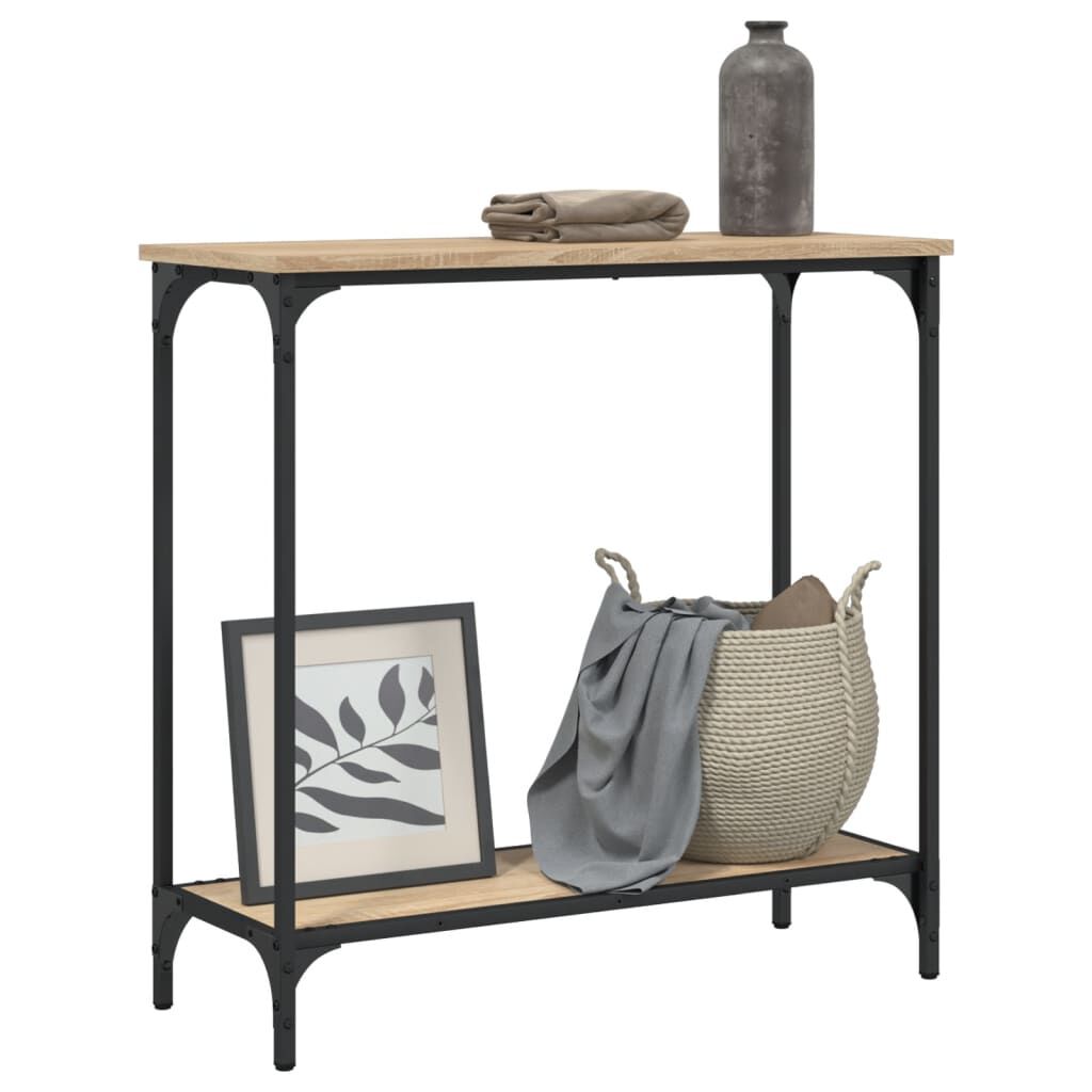 vidaXL Τραπέζι Κονσόλα Sonoma Δρυς 75 x 30,5 x 75 εκ. Επεξεργ. Ξύλο