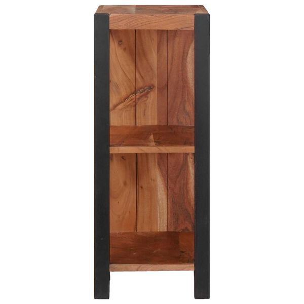 vidaXL Βιβλιοθήκη Καφέ, Μαύρο 80 x 30 x 110 εκ. Στερεό Ξύλο Ακακίας
