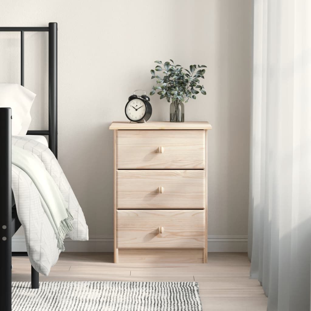 vidaXL Κομοδίνο ALTA 41 x 35 x 55,5 εκ. από Μασίφ Ξύλο Πεύκου