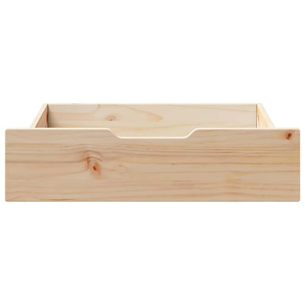 vidaXL Συρτάρια Κρεβατιού με Ροδάκια 2 τεμ. 65x55x17 εκ. Μασίφ Πεύκο