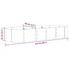 vidaXL Ζαρντινιέρα Ανθρακί 224x80x36 εκ Γαλβανισμένος χάλυβας