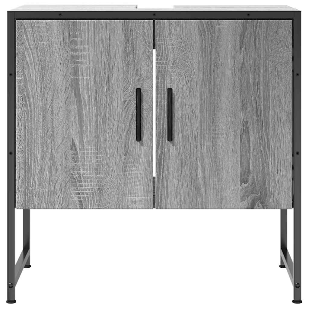 vidaXL Ντουλάπι Νιπτήρα Μπάνιου Γκρι Sonoma 60x33x60 εκ. Επεξ. Ξύλο