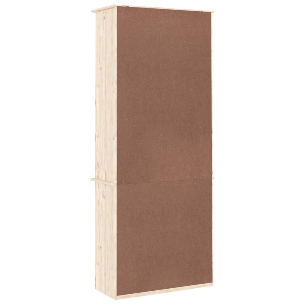 vidaXL Βιβλιοθήκη με Συρτάρια ALTA 77x35x186,5 εκ. Μασίφ Ξύλο Πεύκου