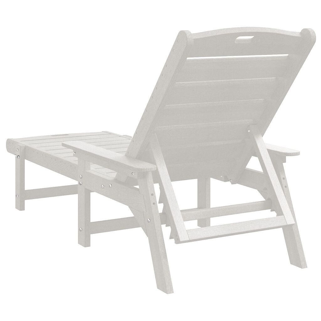 vidaXL Καναπές Ήλιου Λευκός 53x162x98.5 εκ. HDPE