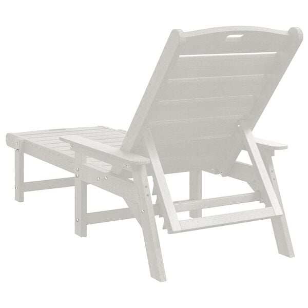vidaXL Καναπές Ήλιου Λευκός 53x162x98.5 εκ. HDPE