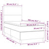 vidaXL &Kappa;&rho;&epsilon;&beta;ά&tau;&iota; Boxspring &mu;&epsilon; &Sigma;&tau;&rho;ώ&mu;&alpha; & LED &Alpha;&nu;.&Gamma;&kappa;&rho;&iota; 80x200 &epsilon;&kappa;. &Beta;&epsilon;&lambda;&omicron;ύ&delta;&iota;&nu;&omicron;