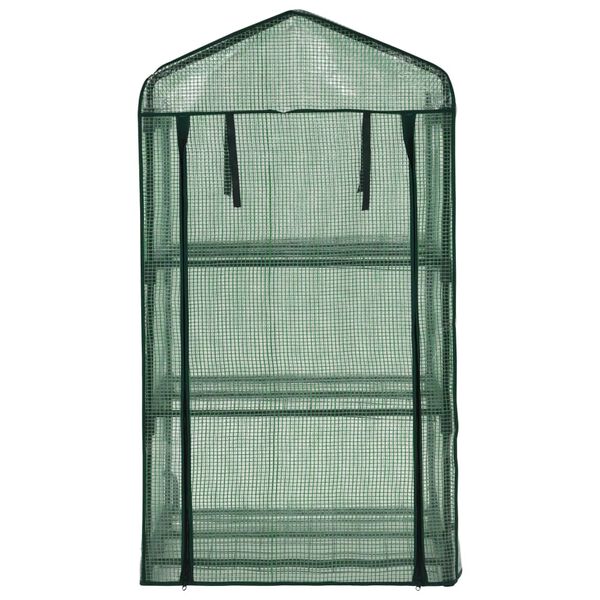 vidaXL Μίνι Θερμοκήπιο με 3 Ράφια 69 x 49 x 125 εκ.