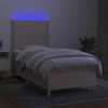 vidaXL &Kappa;&rho;&epsilon;&beta;ά&tau;&iota; Boxspring &mu;&epsilon; &Sigma;&tau;&rho;ώ&mu;&alpha; & LED &Kappa;&rho;&epsilon;&mu; 100x200 &epsilon;&kappa;. &Upsilon;&phi;&alpha;&sigma;&mu;ά&tau;&iota;&nu;&omicron;