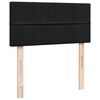 vidaXL Κρεβάτι Boxspring με Στρώμα Μαύρο Single Βελούδινο