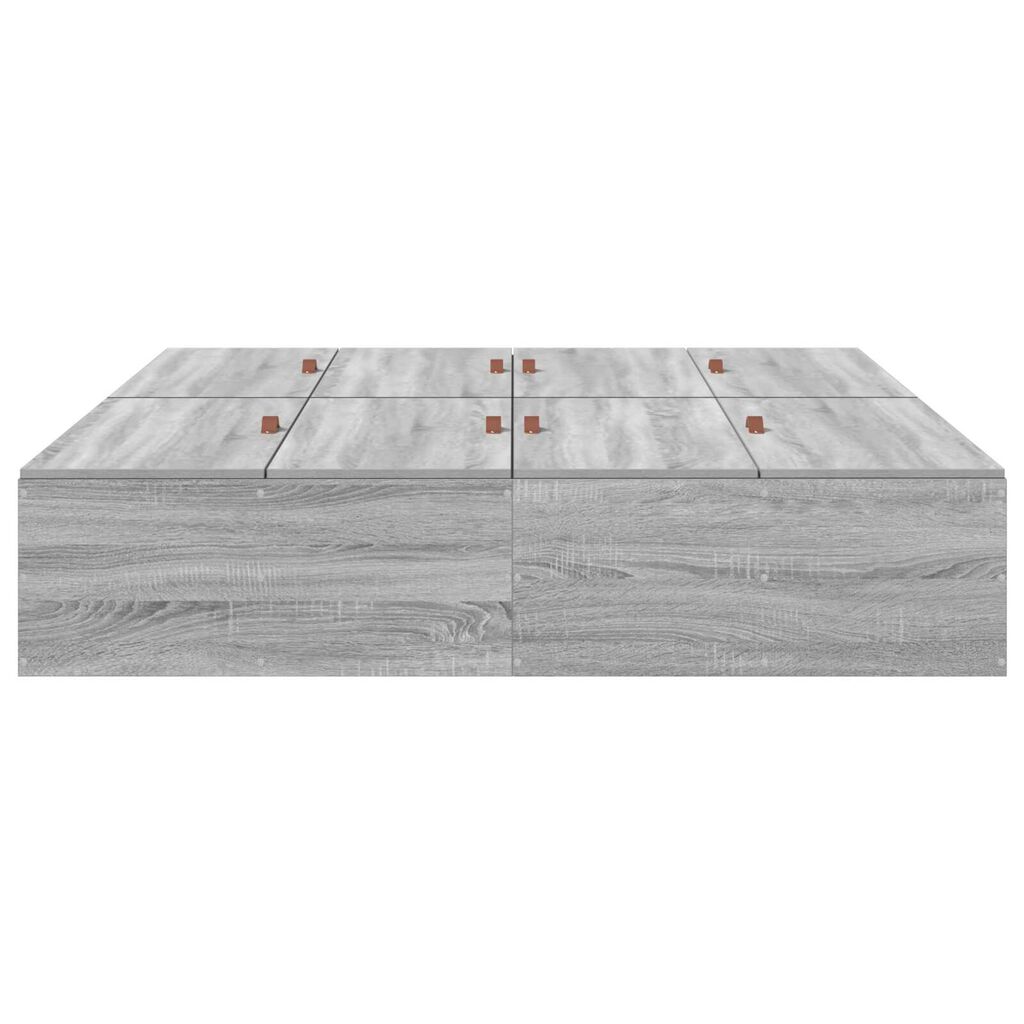vidaXL Σκελετός Κρεβατιού Γκρι sonoma 200 x 150 x 31.5 εκ.