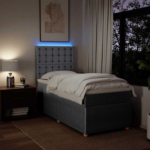 vidaXL &Kappa;&rho;&epsilon;&beta;ά&tau;&iota; Boxspring &mu;&epsilon; &Sigma;&tau;&rho;ώ&mu;&alpha; &Alpha;&nu;&omicron;&iota;&chi;&tau;ό &Gamma;&kappa;&rho;&iota; 90x190 &epsilon;&kappa;. &Upsilon;&phi;&alpha;&sigma;&mu;ά&tau;&iota;&nu;&omicron;