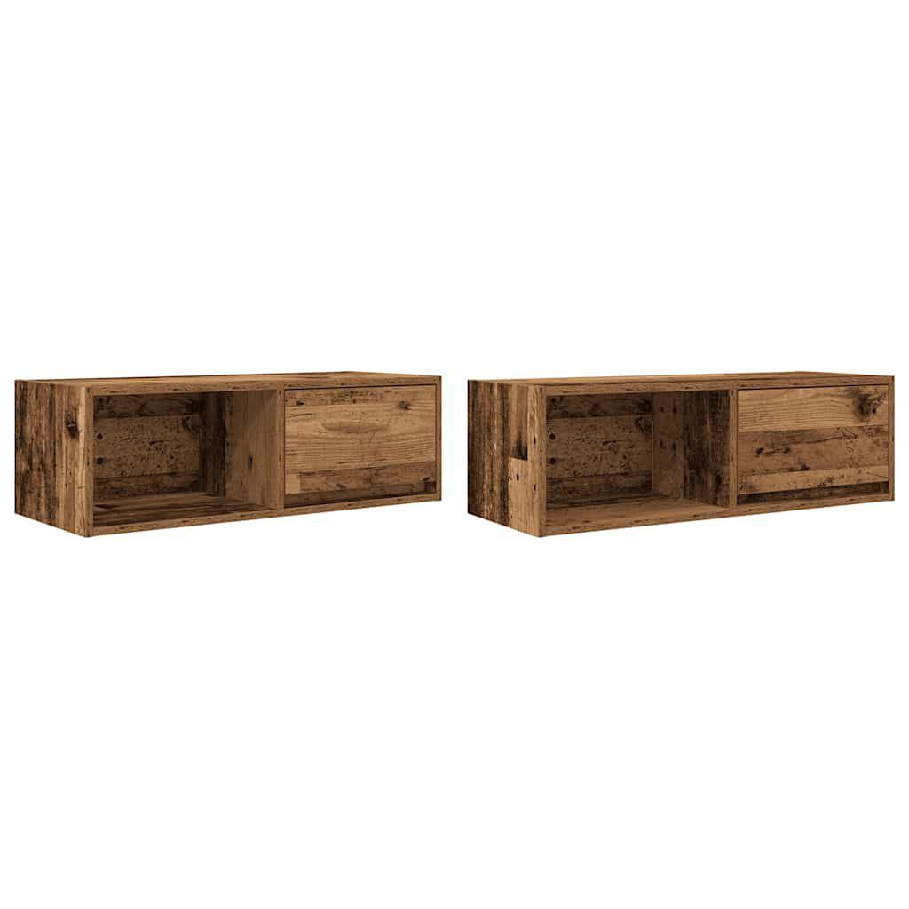 vidaXL Έπιπλα Τηλεόρασης 2 τεμ. 80x31x25,5 εκ. Επεξεργασμένο Ξύλο