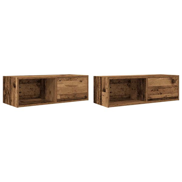 vidaXL Έπιπλα Τηλεόρασης 2 τεμ. 80x31x25,5 εκ. Επεξεργασμένο Ξύλο
