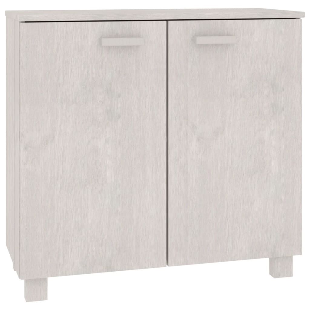 vidaXL Ντουλάπι HAMAR Λευκό 85 x 35 x 80 εκ. από Μασίφ Ξύλο Πεύκου