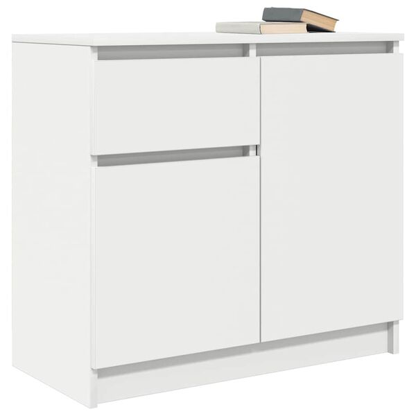 vidaXL Συρταριέρα με Συρτάρια Λευκή 71x35x65 εκ. από Επεξ. Ξύλο