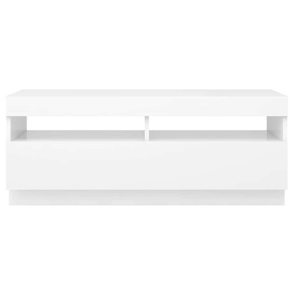 vidaXL Έπιπλο Τηλεόρασης με LED Λευκό 100 x 35 x 40 εκ.