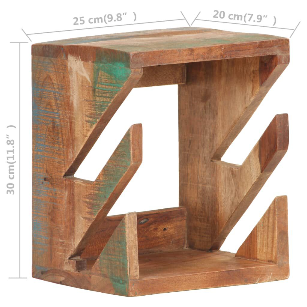 vidaXL Βάση Skateboard Επιτοίχια 25x20x30 εκ. Μασίφ Ανακυκλωμένο Ξύλο