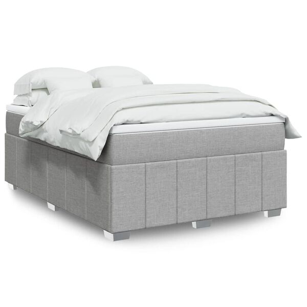 vidaXL &Kappa;&rho;&epsilon;&beta;ά&tau;&iota; Boxspring &mu;&epsilon; &Sigma;&tau;&rho;ώ&mu;&alpha; &Alpha;&nu;&omicron;&iota;&chi;&tau;ό &Gamma;&kappa;&rho;&iota; 140x190 &epsilon;&kappa;. &Upsilon;&phi;&alpha;&sigma;&mu;ά&tau;&iota;&nu;&omicron;