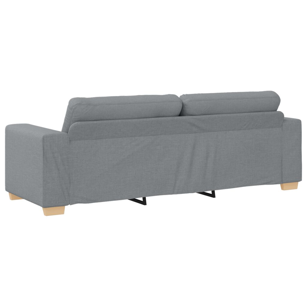 vidaXL Σετ Καναπέ με μαξιλάρι με μαξιλάρι 3 pcs Γκρι ύφασμα
