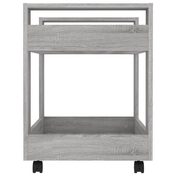 vidaXL Γραφείο Τρόλεϊ Sonoma Γκρι 60x45x60 εκ. από Επεξεργασμένο Ξύλο