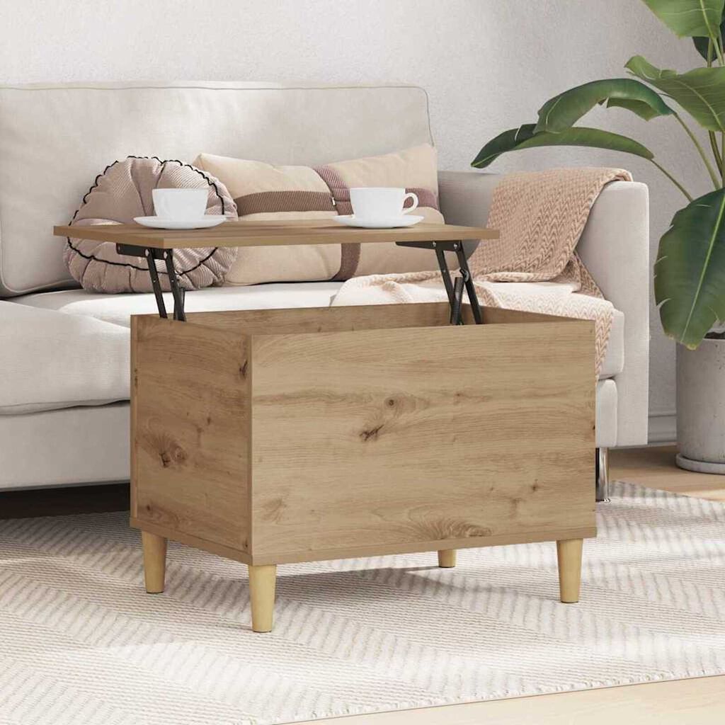 vidaXL Κομοδίνο artisan δρυς 60 x 44.5 x 45 εκ Επεξεργασμένο ξύλο