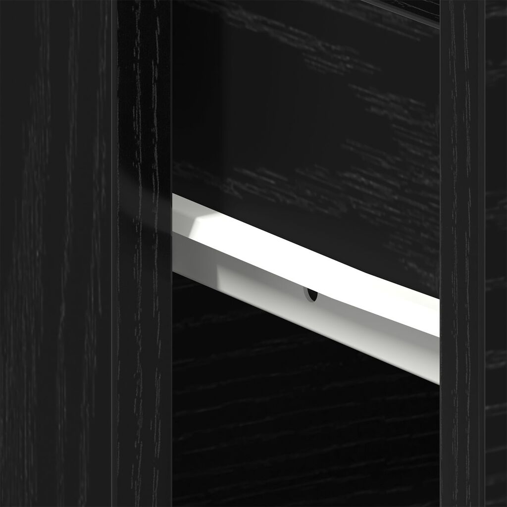 vidaXL Κομοδίνα 2 τμχ Μαύρο Ξύλο 40x30x39 εκ από Επεξεργασμένο Ξύλο