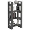 vidaXL Βιβλιοθήκη/Διαχωριστικό Χώρου Γκρι 60x35x125 εκ. Μασίφ Ξύλο