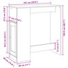 vidaXL Τραπέζι Μπαρ με Ράφια Λευκό 101x40x103,5 εκ. Επεξεργ. Ξύλο