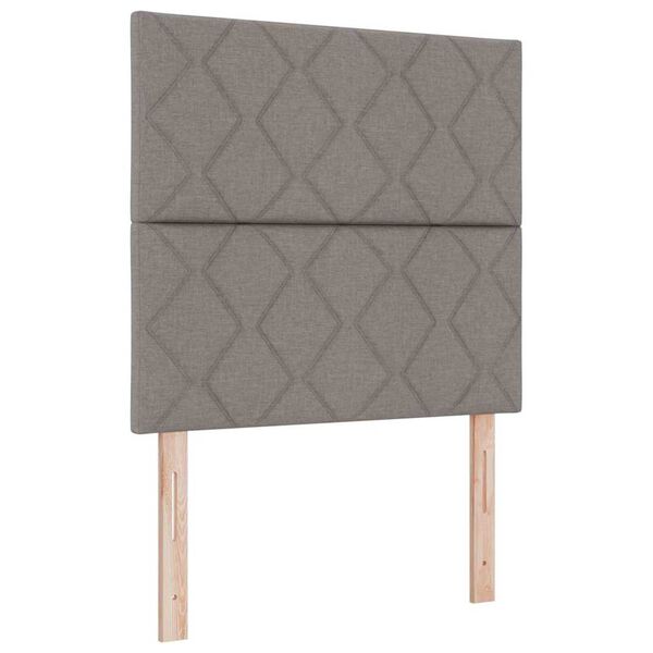 vidaXL Σκελετός Κρεβατιού με κεφαλάρι Taupe 120 x 200 cm ύφασμα