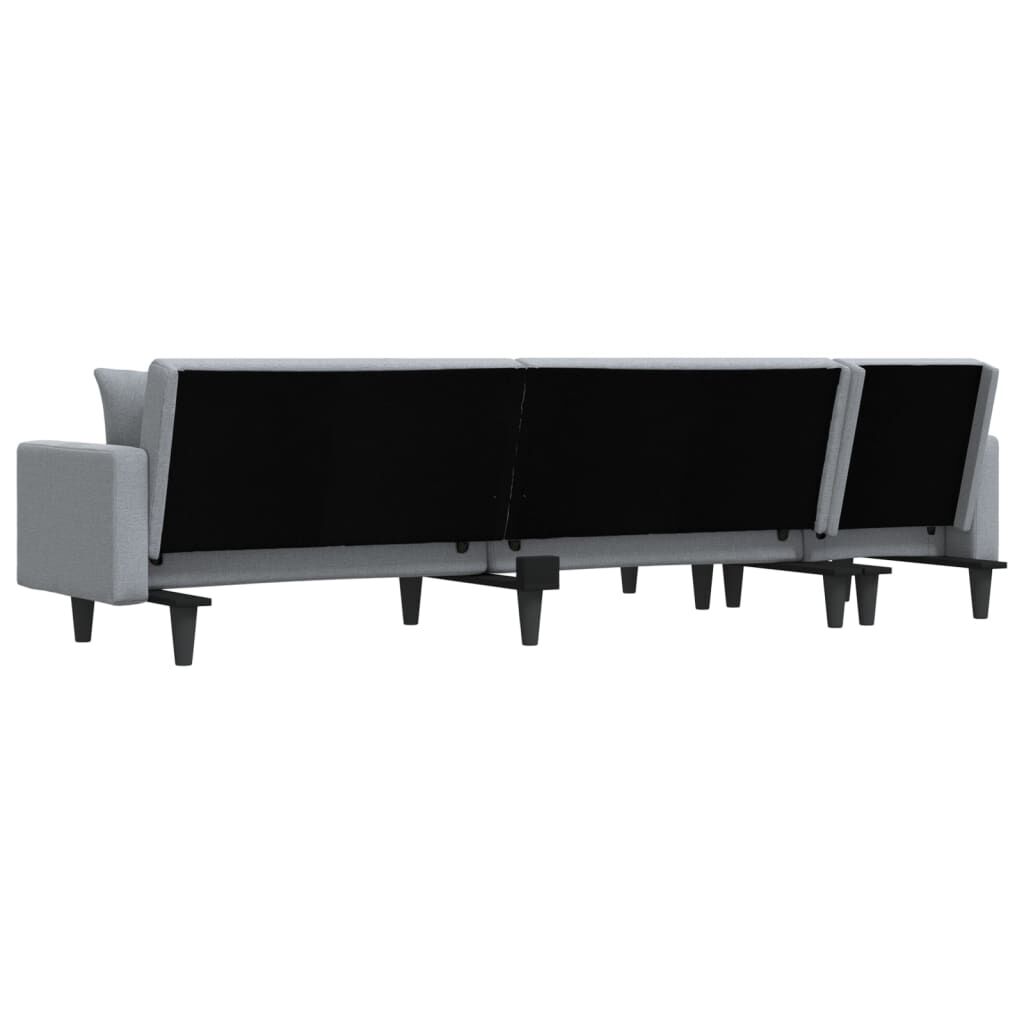 vidaXL Καναπές Κρεβάτι Γωνιακός Αν. Γκρι 275x140x70 εκ. Υφασμάτινος