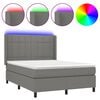 vidaXL &Kappa;&rho;&epsilon;&beta;ά&tau;&iota; Boxspring &mu;&epsilon; &Sigma;&tau;&rho;ώ&mu;&alpha; & LED &Sigma;&kappa;.&Gamma;&kappa;&rho;&iota; 140x190&epsilon;&kappa;. &Upsilon;&phi;&alpha;&sigma;&mu;ά&tau;&iota;&nu;&omicron;