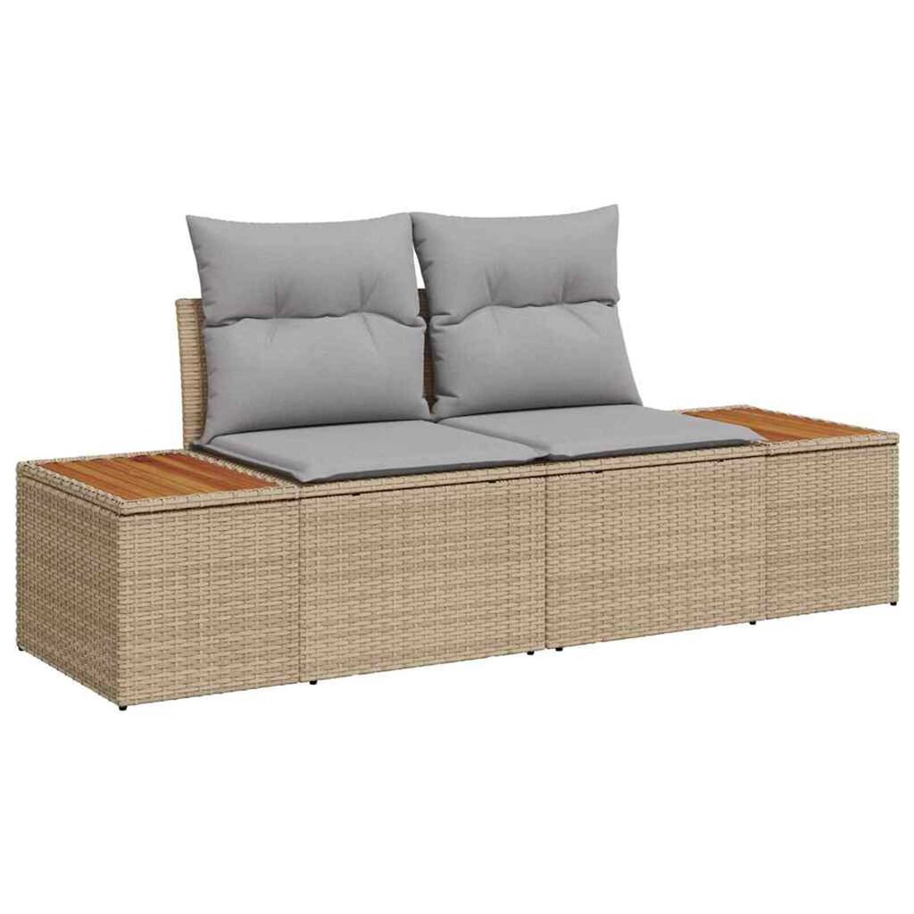 vidaXL Σετ Καναπέ Κήπου 9 pcs Μπέζ και Ανοιχτό Γκρι 80 x 80 x 71 cm