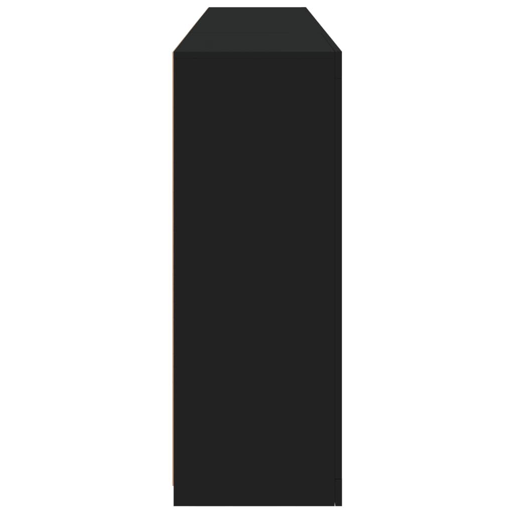 vidaXL Μπουφές με Φώτα LED Μαύρος 202 x 37 x 100 εκ.