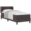vidaXL Κρεβάτι box spring με στρώμα με στρώμα Σκούρο καφέ Σκούρο καφέ
