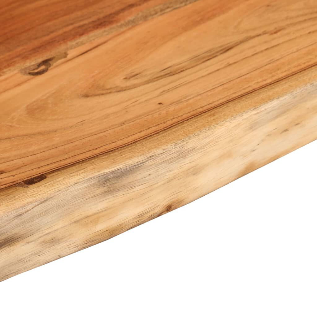 vidaXL Ράφι Επιτοίχιο Ορθ. Live Edge 80x20x3,8 εκ. Μασίφ Ξύλο Ακακίας