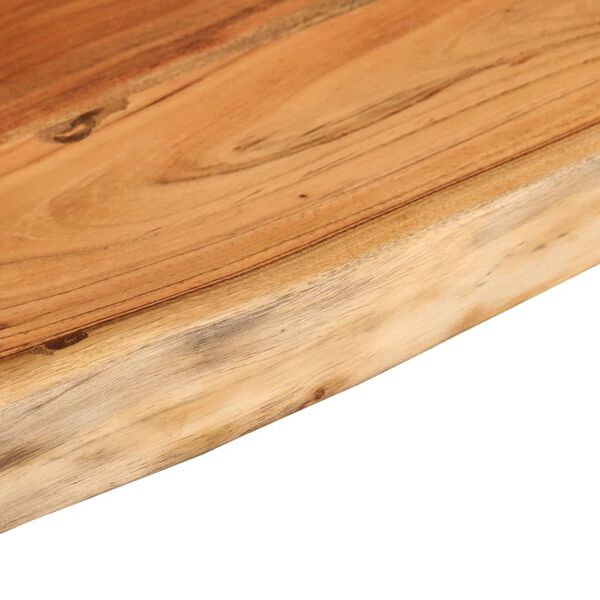vidaXL Ράφι Επιτοίχιο Ορθ. Live Edge 80x20x3,8 εκ. Μασίφ Ξύλο Ακακίας