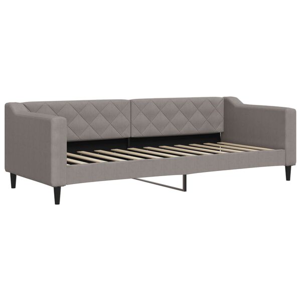 vidaXL Καναπές Κρεβάτι με Στρώμα Taupe 80 x 200 εκ. Υφασμάτινο
