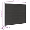 vidaXL Πάνελ Περίφραξης Μαύρο 175 x 146 εκ. από WPC