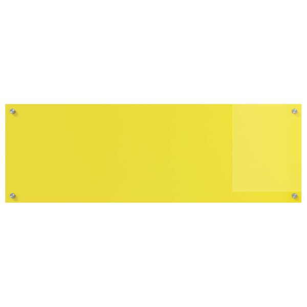 vidaXL Πίσω Τοίχος Κουζίνας Κίτρινος 120x40x0,6 εκ Γυαλί Ανοξείδωτο