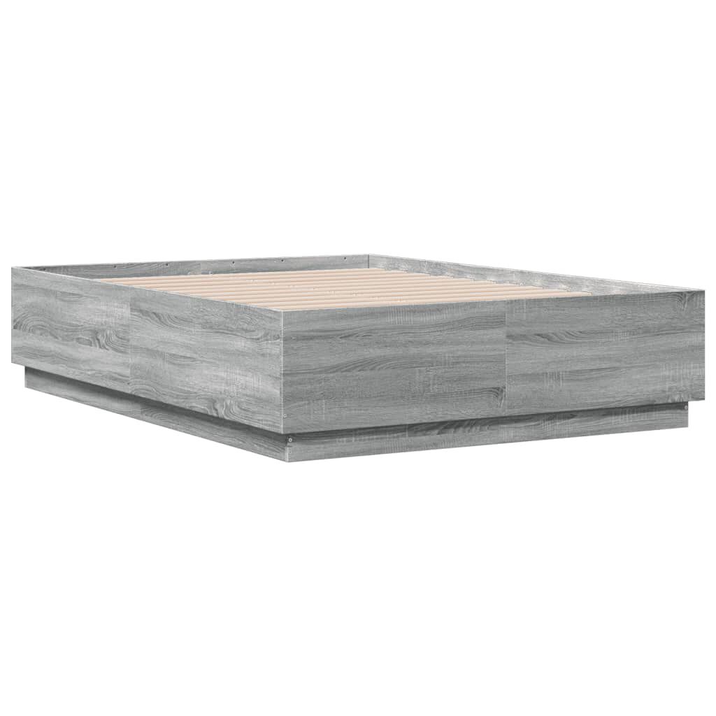 vidaXL Πλαίσιο Κρεβατιού Γκρι Sonoma 120 x 190 εκ. Επεξεργασμένο Ξύλο