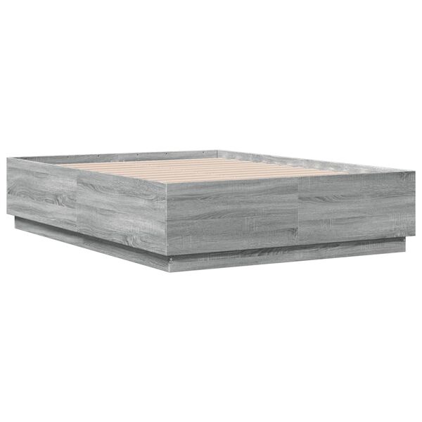 vidaXL Πλαίσιο Κρεβατιού Γκρι Sonoma 120 x 190 εκ. Επεξεργασμένο Ξύλο