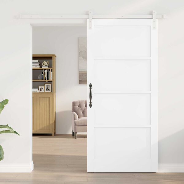 vidaXL Συρόμενη Πόρτα Λευκό 93 x 202 cm