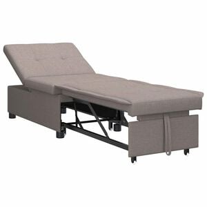 vidaXL &Kappa;&alpha;&nu;&alpha;&pi;έ&sigmaf; &Kappa;&rho;&epsilon;&beta;ά&tau;&iota; Taupe 194 x 50 x 82 &epsilon;&kappa;. ύ&phi;&alpha;&sigma;&mu;&alpha;