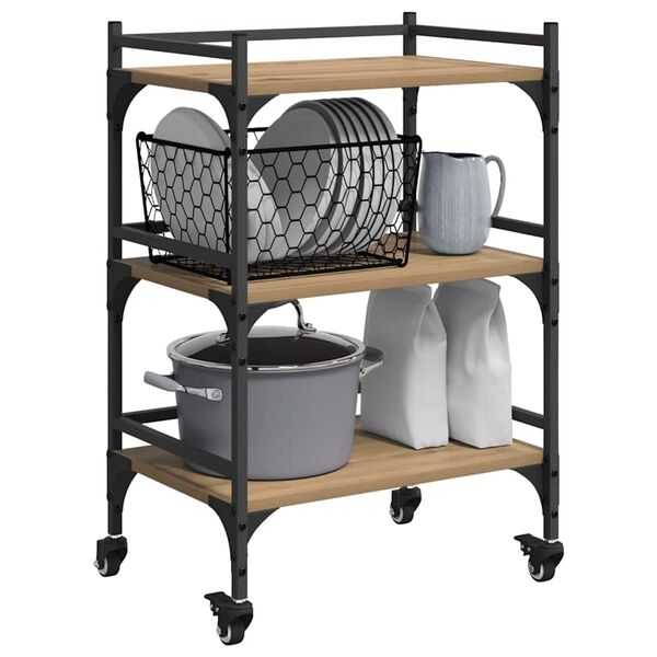 vidaXL &Kappa;&alpha;&rho;ό&tau;&sigma;&iota; &Kappa;&omicron;&upsilon;&zeta;ί&nu;&alpha;&sigmaf; Artisan Oak 50 x 35 x 75.5 &epsilon;&kappa;