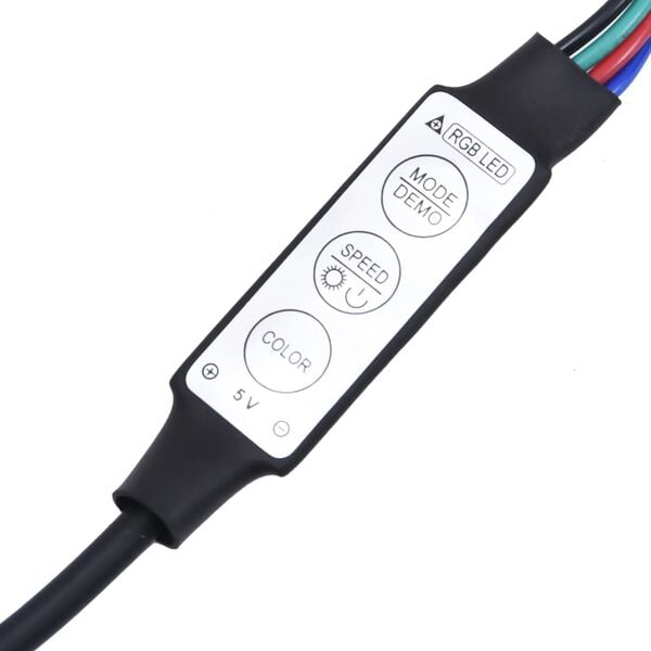 vidaXL Πλαίσιο Κρεβατιού με Φώτα LED Sonoma Δρυς 140x190εκ. Επεξ. Ξύλο