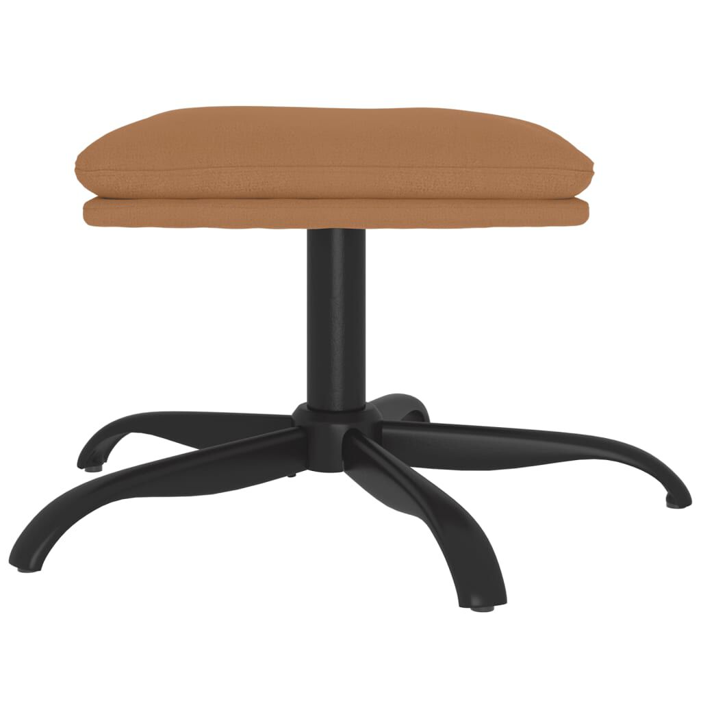 vidaXL Υποπόδιο Taupe 60x60x36 εκ. από Ύφασμα Μικροϊνών